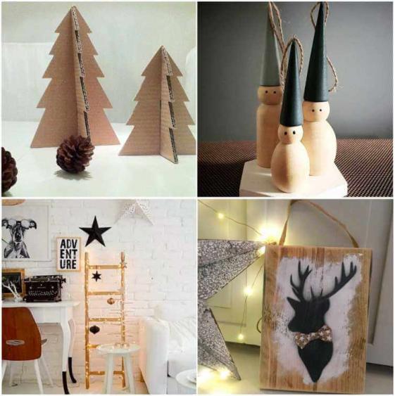 Decoração de natal minimalista escandinava