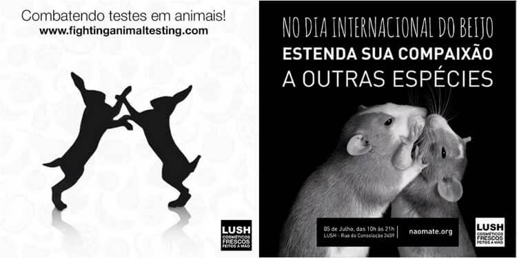 Lush contra teste em animais